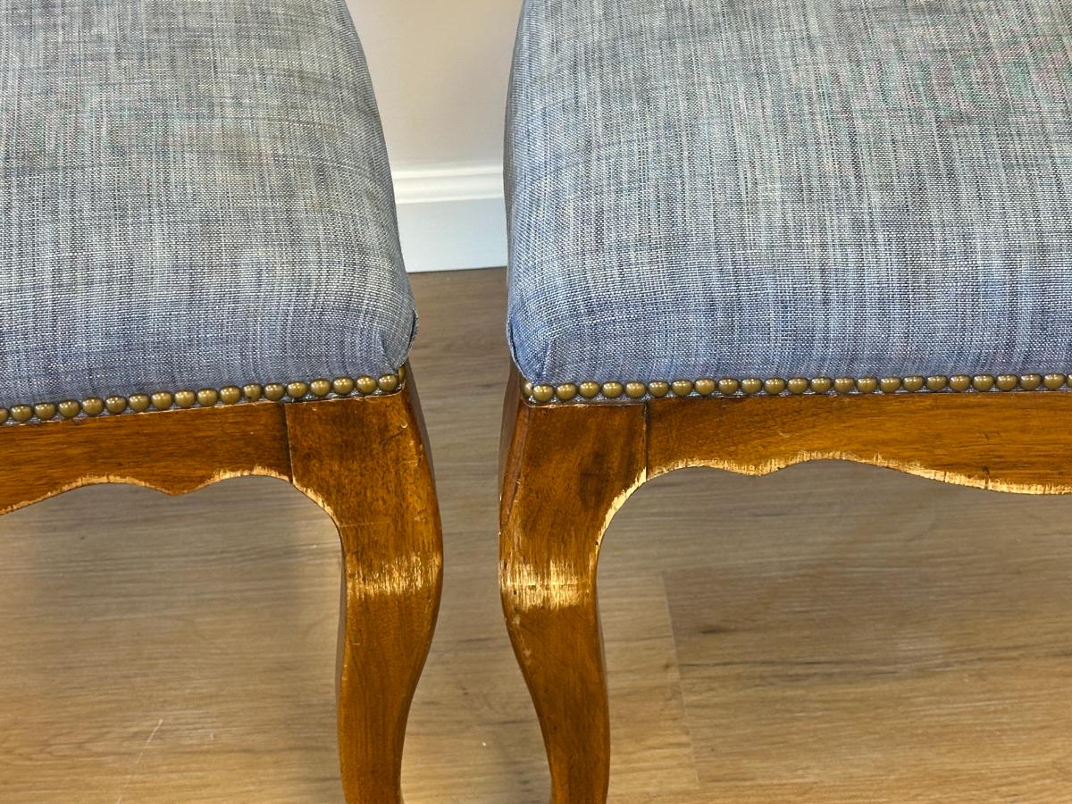 Vintage French Style Side Chairs, Pair