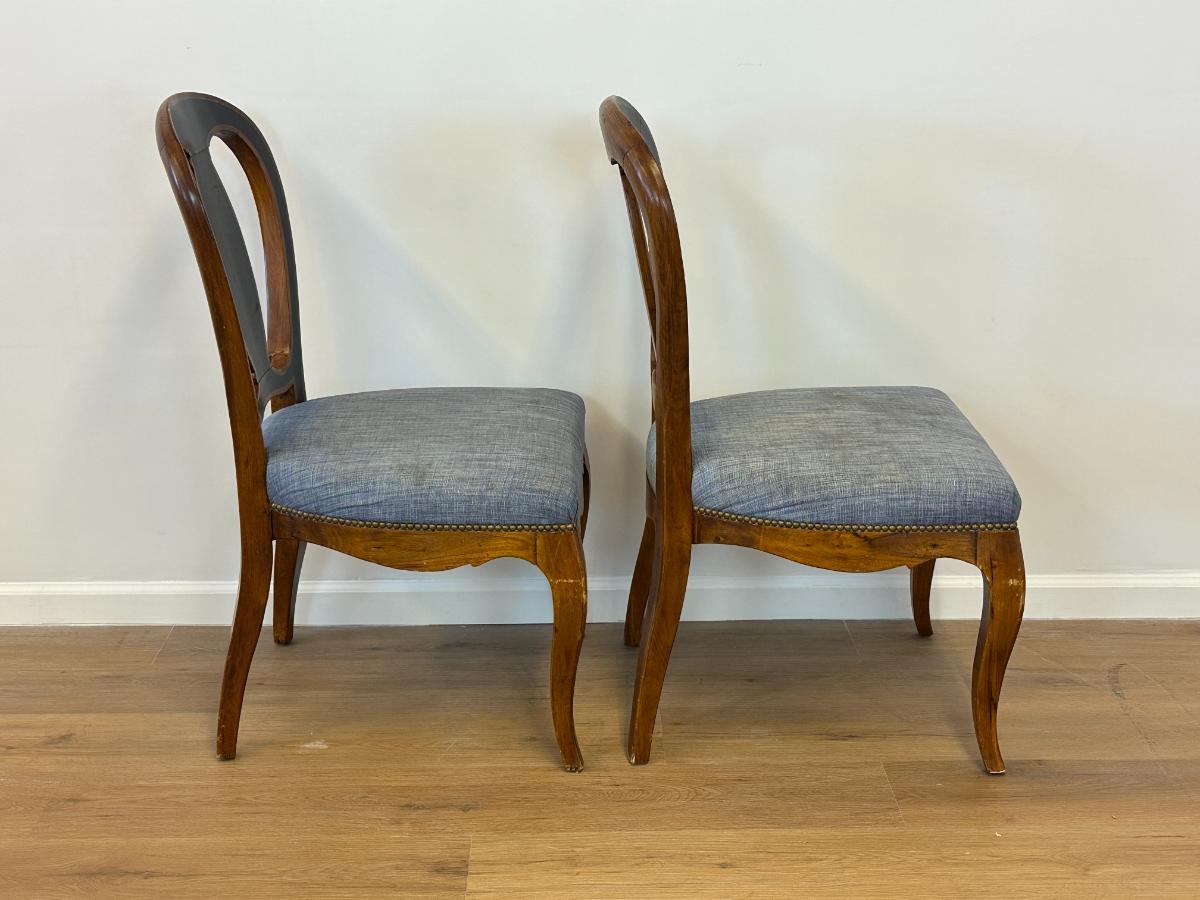 Vintage French Style Side Chairs, Pair