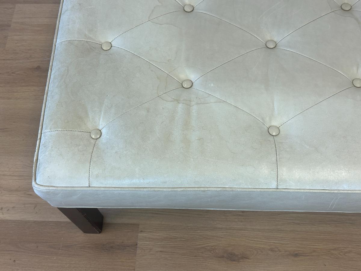 Hickory Chair Leather Ottoman