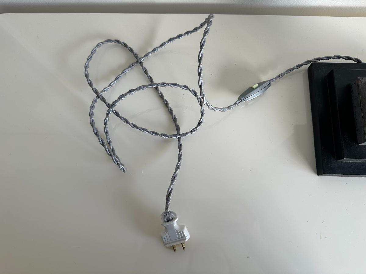 Painted Wood Column Table Lamps, Pair