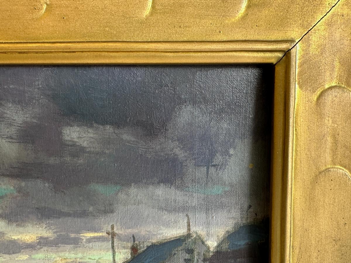 Framed Painting by William Lester Stevens "Rockport Moonlight"