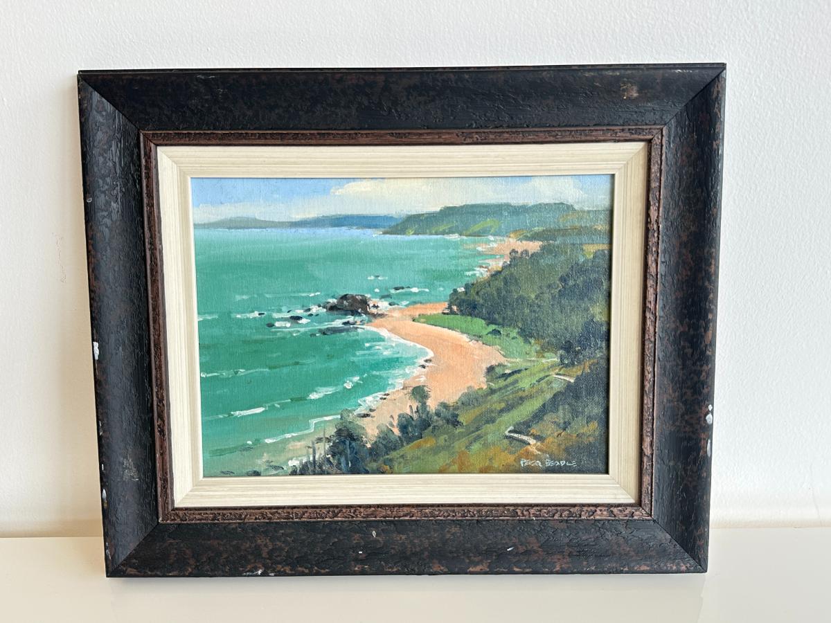 Peter Beadle, The Pink Beach, Oil on Board