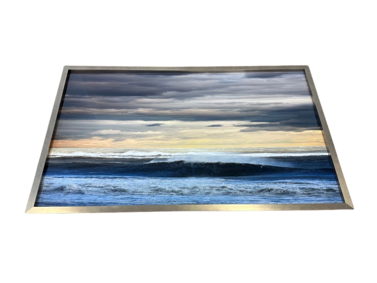 Modern Seascape with Breaking Wave, Framed
