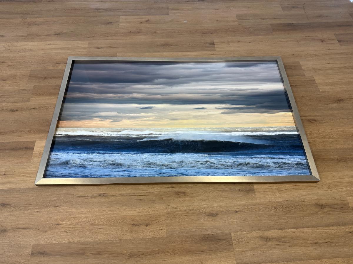 Modern Seascape with Breaking Wave, Framed