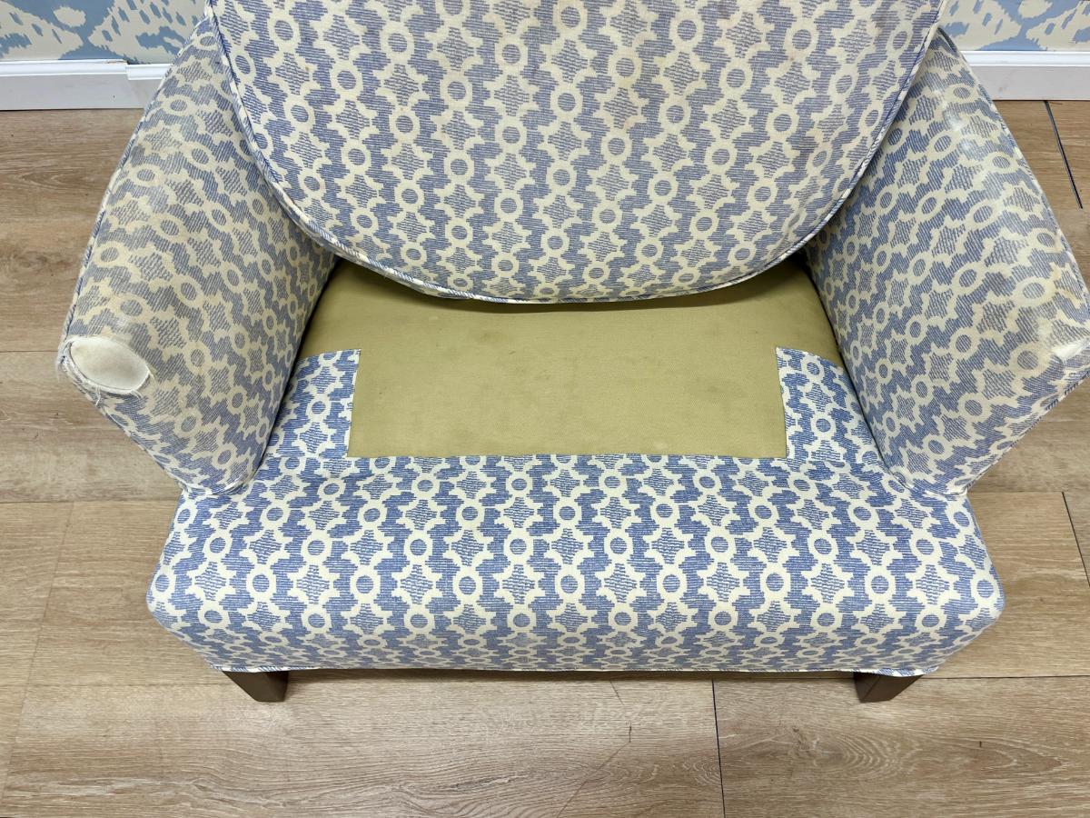 Custom Sister Parish Tufted Back Armchair