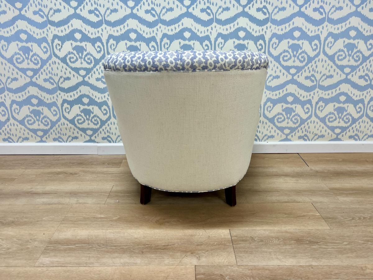Custom Sister Parish Tufted Back Armchair