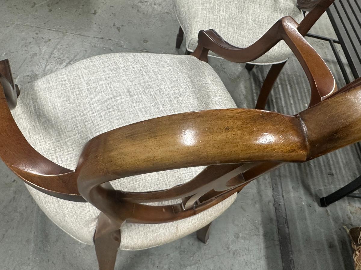 Reed & Rackstraw Dining Chairs with Schumacher Upholstery, Set of 10