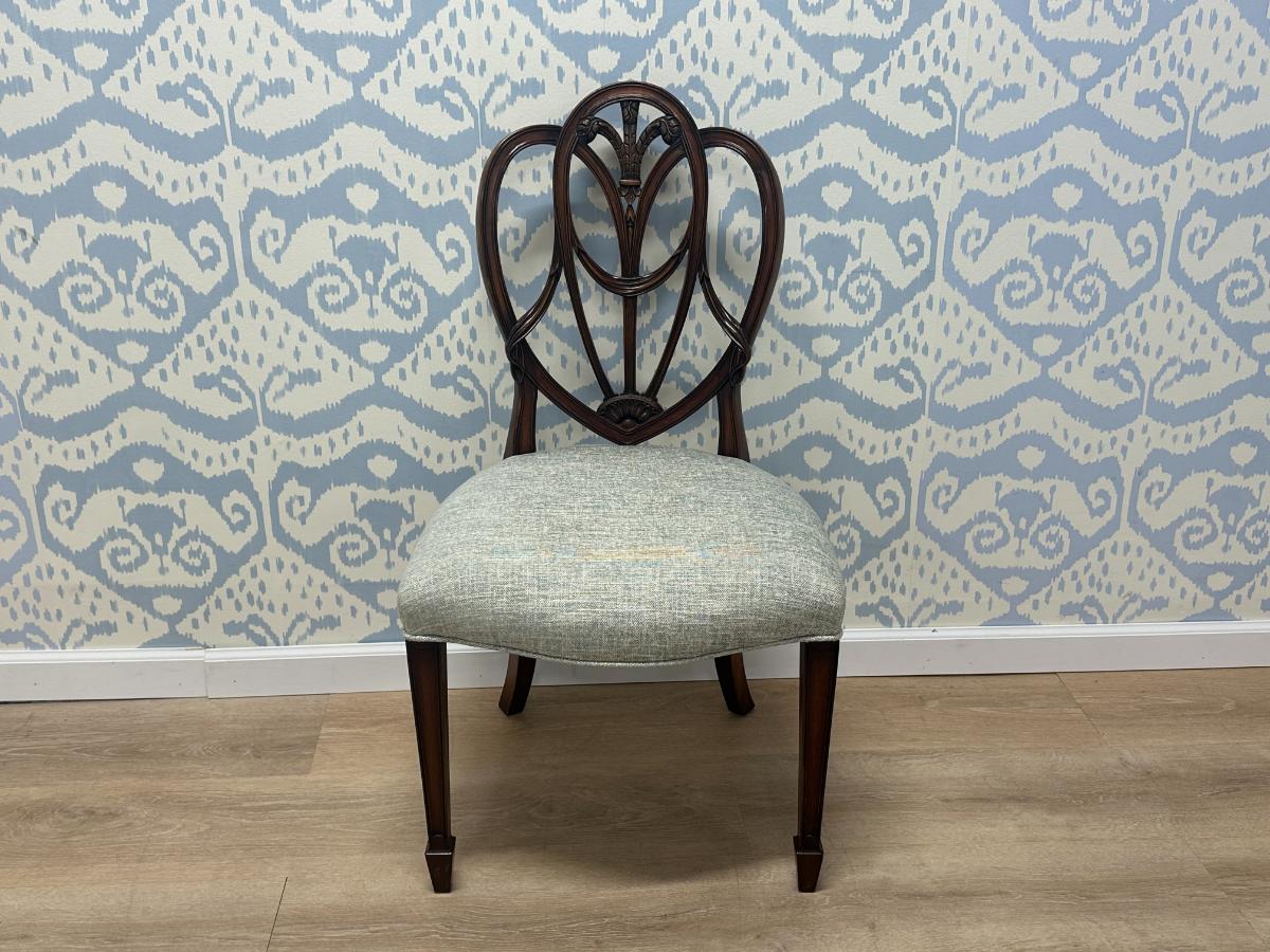 Reed & Rackstraw Dining Chairs with Schumacher Upholstery, Set of 10