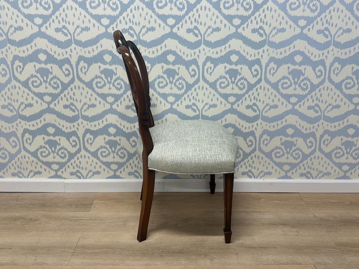 Reed & Rackstraw Dining Chairs with Schumacher Upholstery, Set of 10
