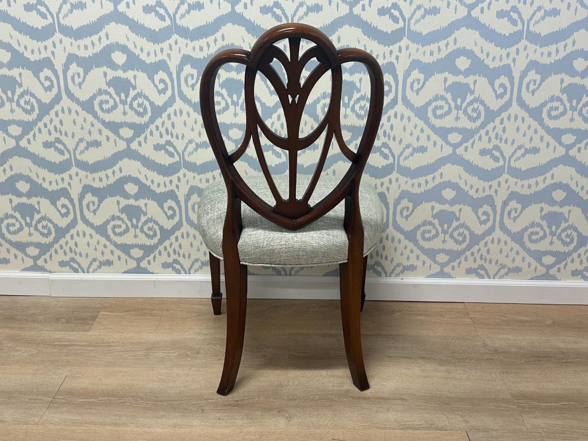 Reed & Rackstraw Dining Chairs with Schumacher Upholstery, Set of 10