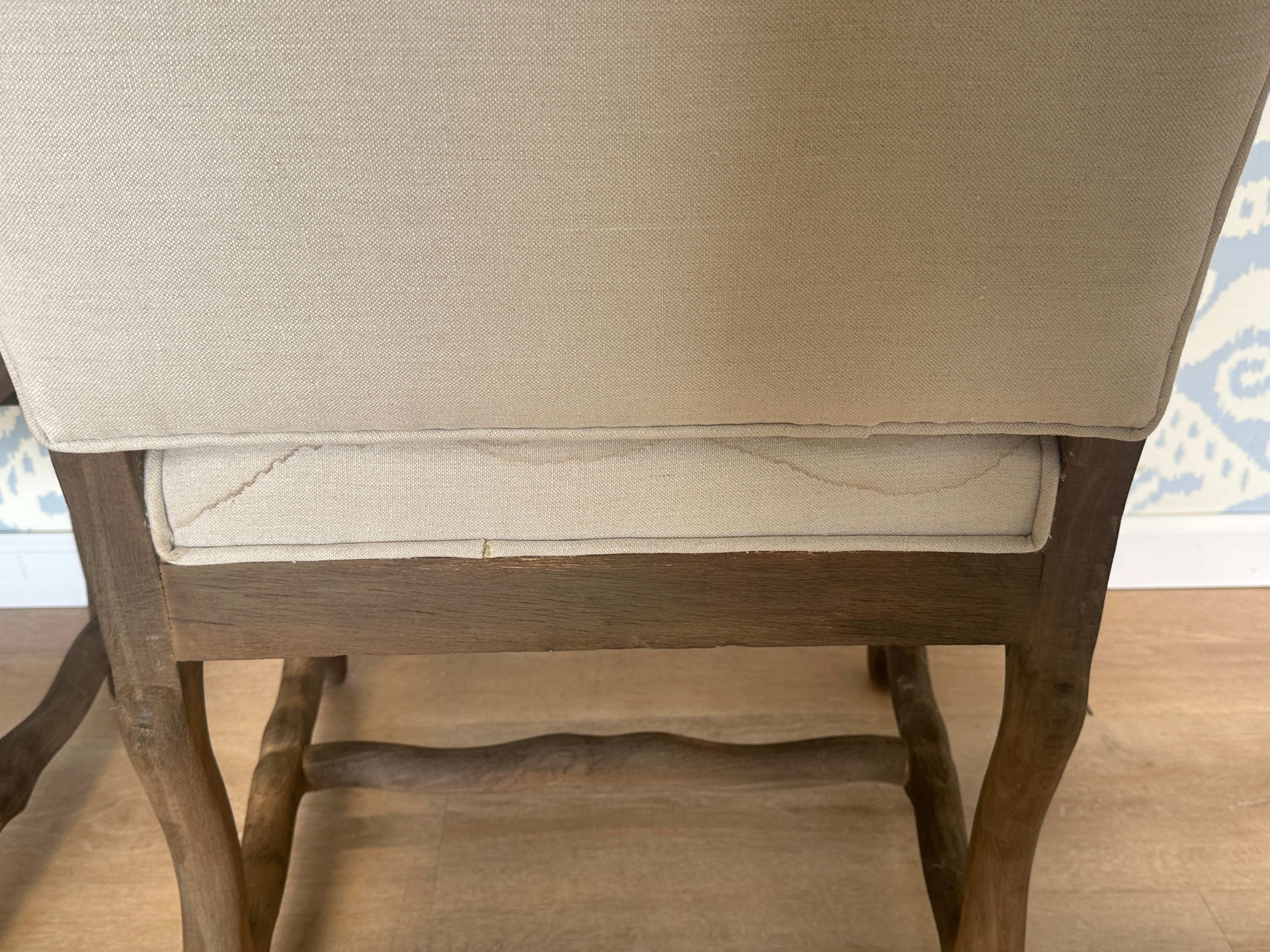Os de Mouton Style Arm Chairs, Pair