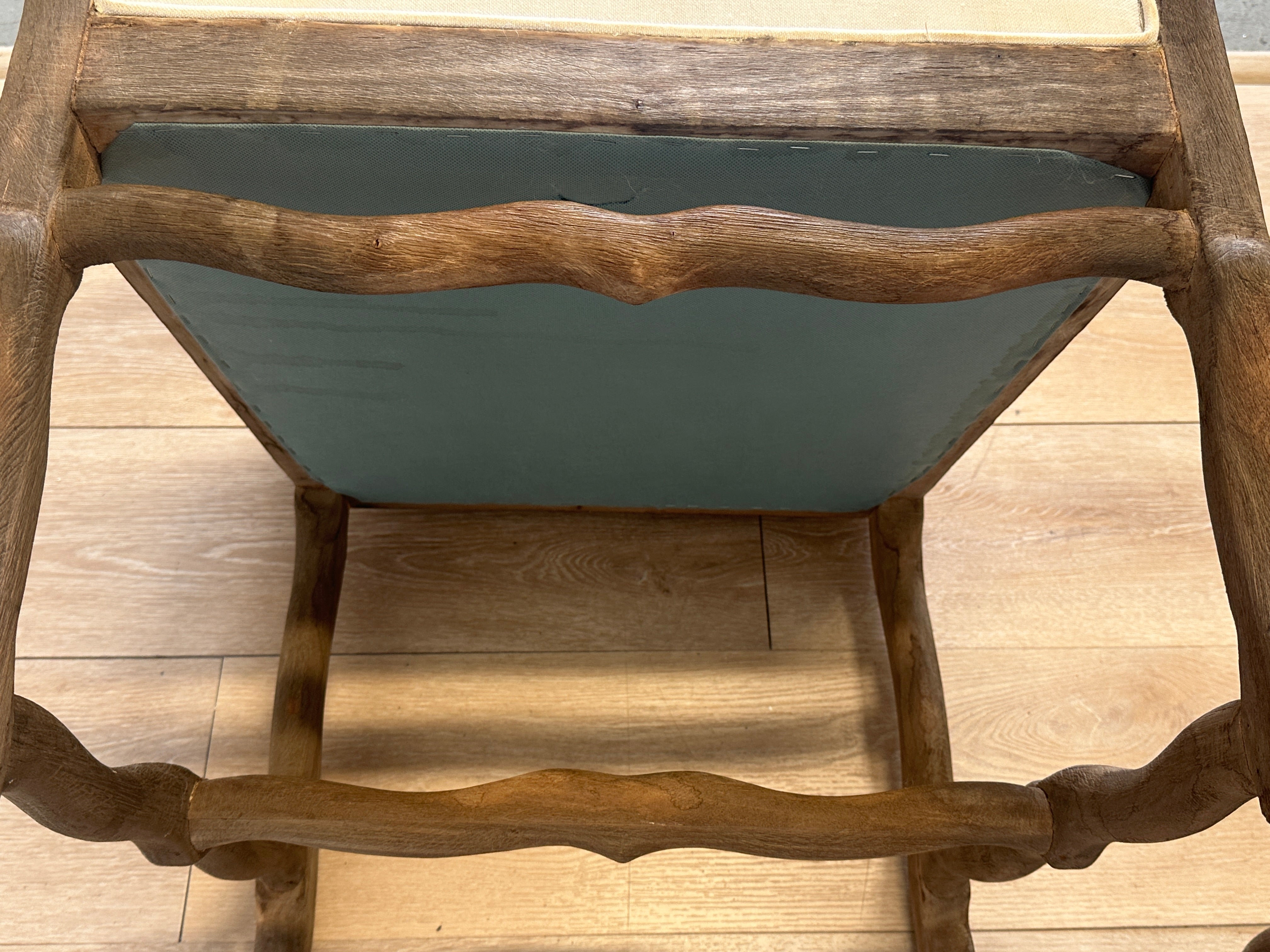 Os de Mouton Style Arm Chairs, Pair