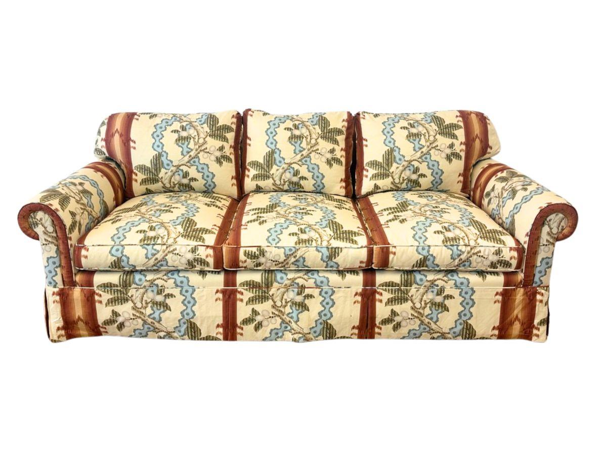 Custom Down Sofa in Brunschwig & Fils 