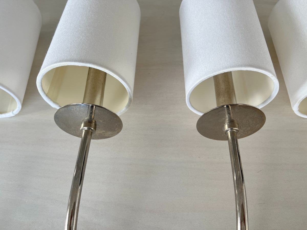 Hudson Valley Lighting Sheffield Wall Sconces in Polished Nickel, Set of 4