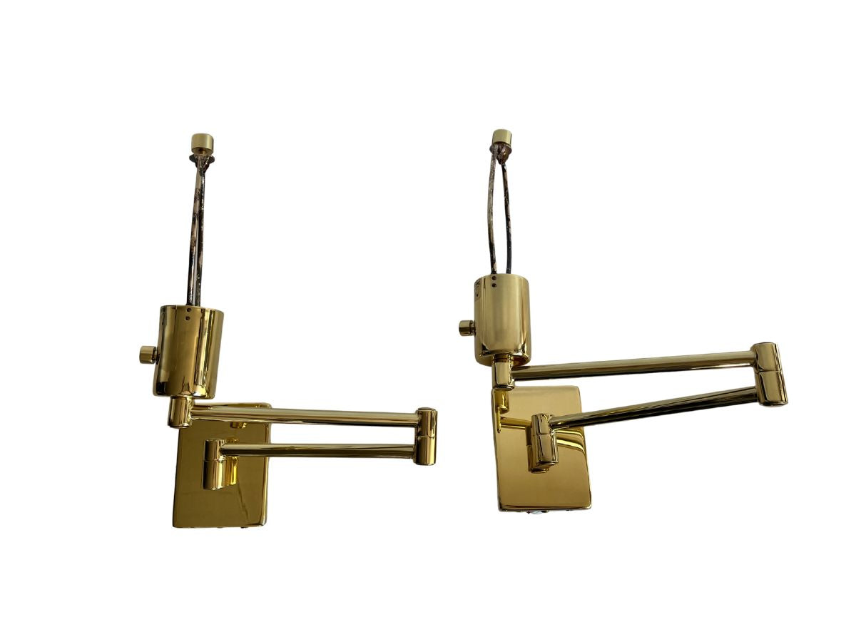 Hinson Swing Arm Lights in Brass, Pair (1 of 2)