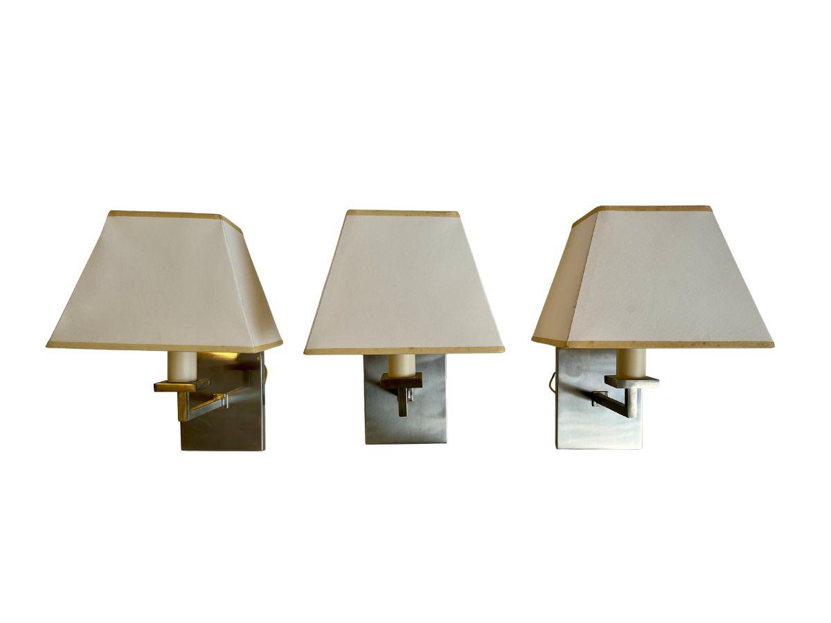 Vaughan Norfolk Nickel Sconces, Set of 3