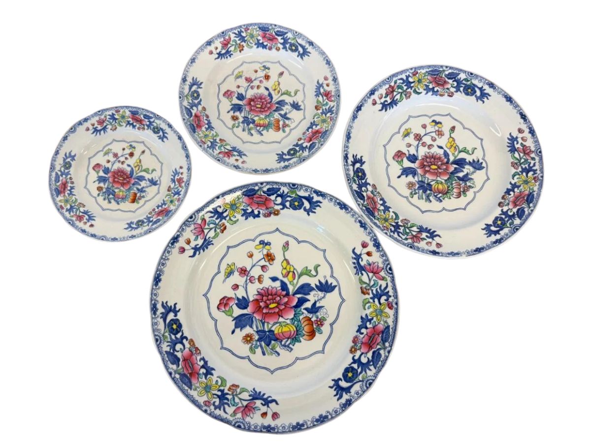 Vintage Copeland Spode “Bang Up” Pattern, Service for 12