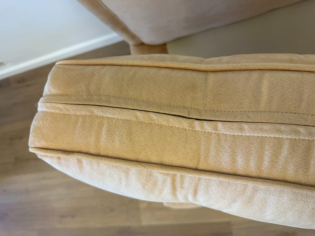 Tufted Suede Chaise Lounge