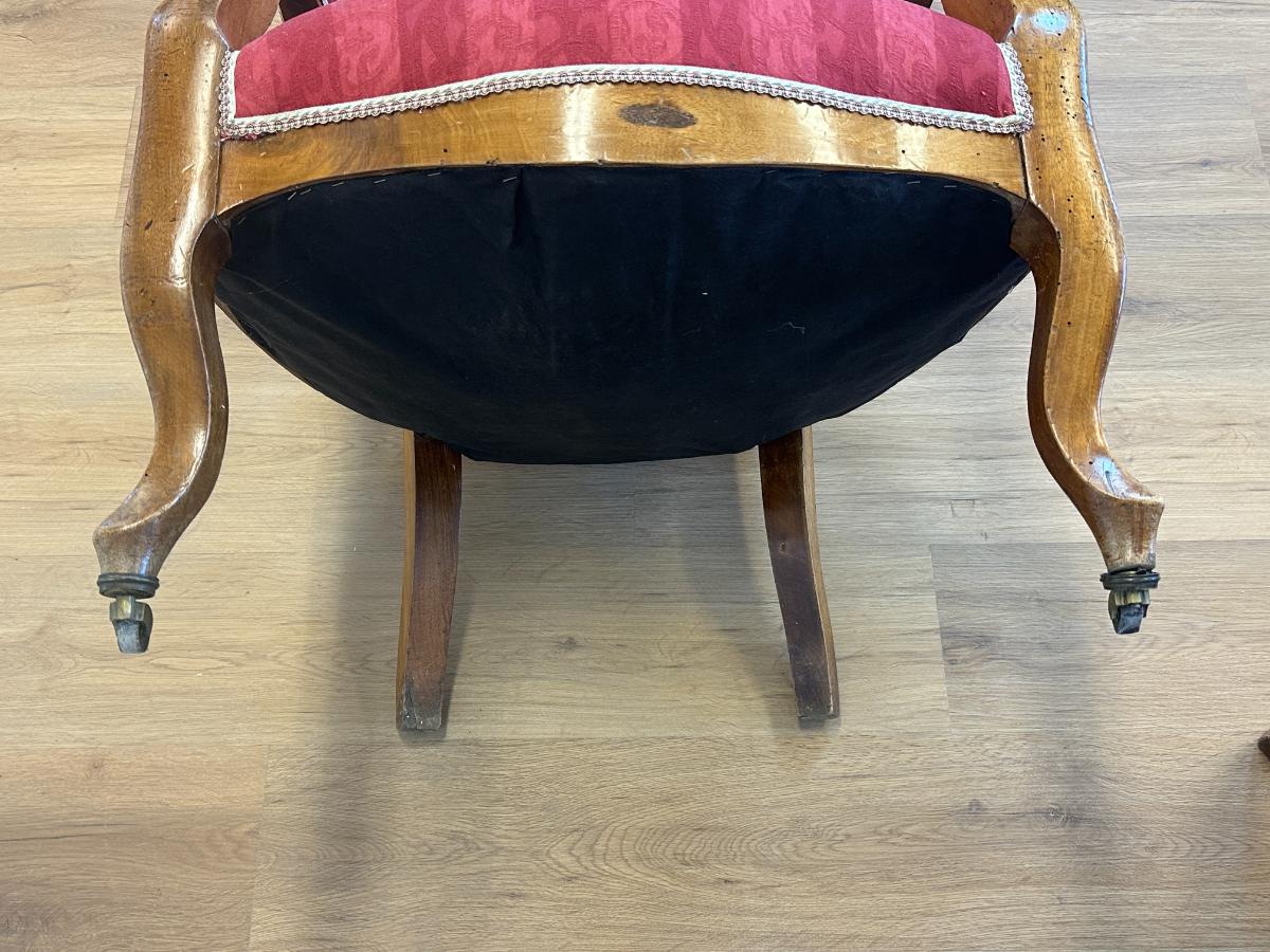 Antique French Arm Chairs, Pair