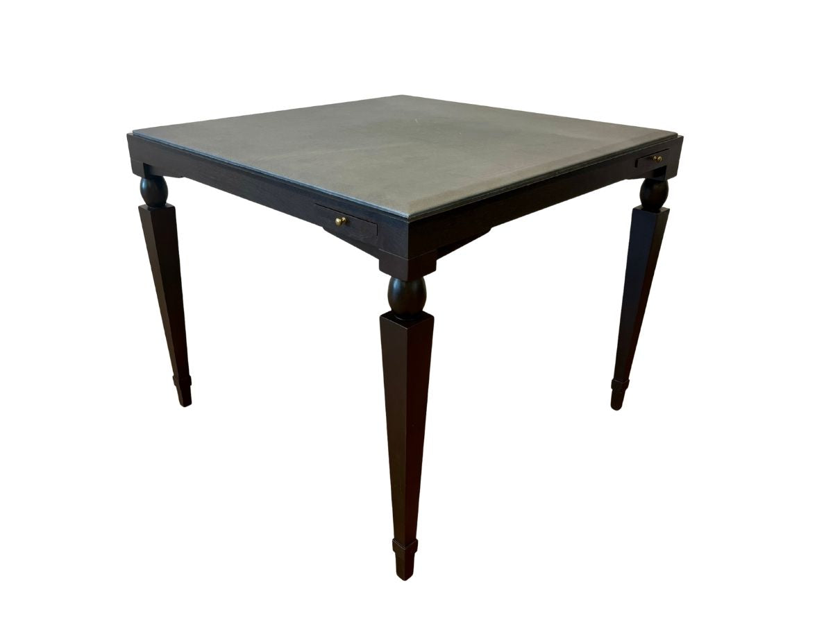 Leather Topped Game Table with Concealed Drink Slides