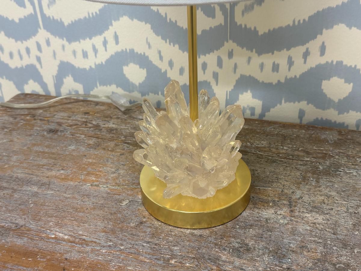 Pottery Barn Geode Burst Lamps, Pair