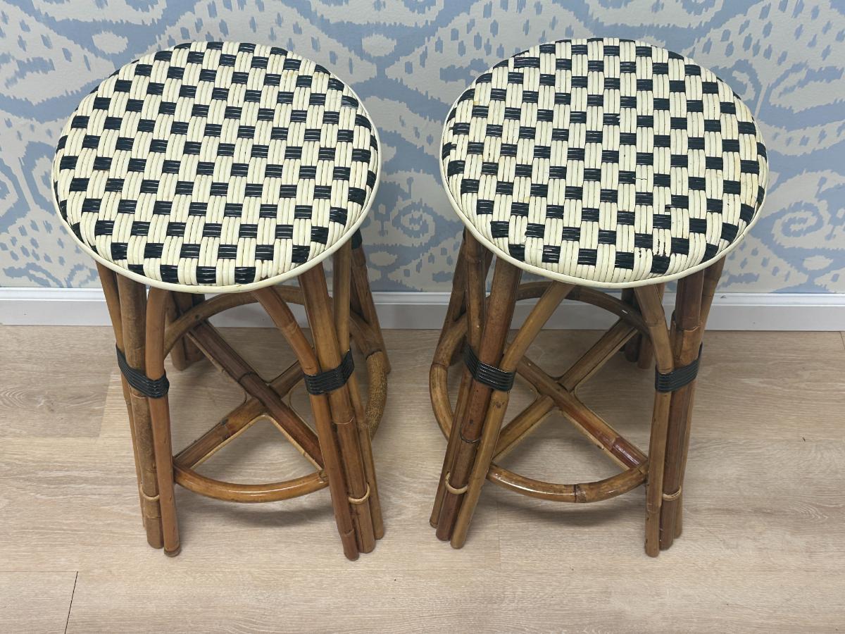 Vintage Italian Bistro Stools, Pair