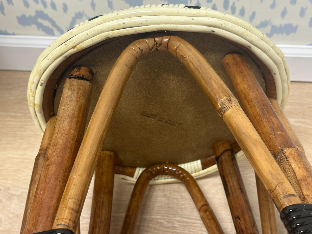 Vintage Italian Bistro Stools, Pair