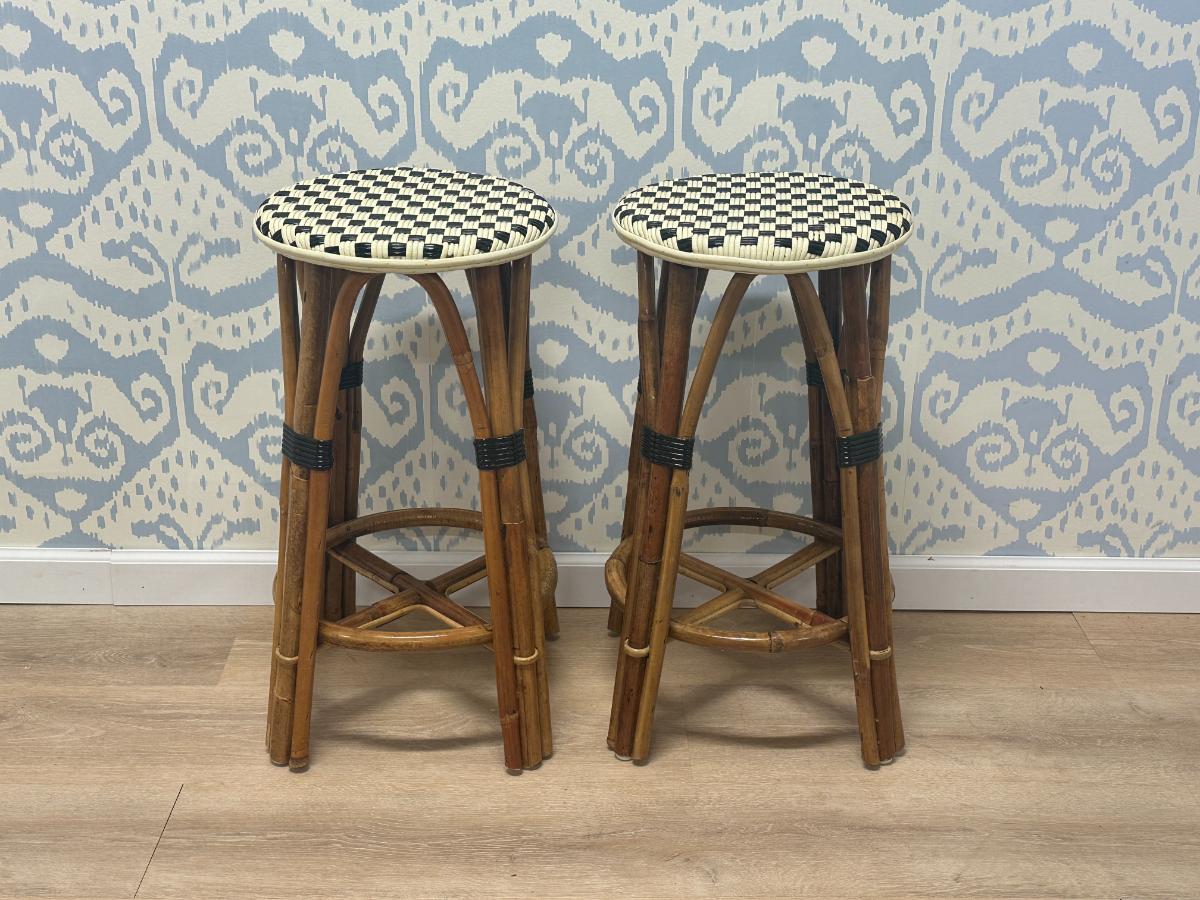 Vintage Italian Bistro Stools, Pair