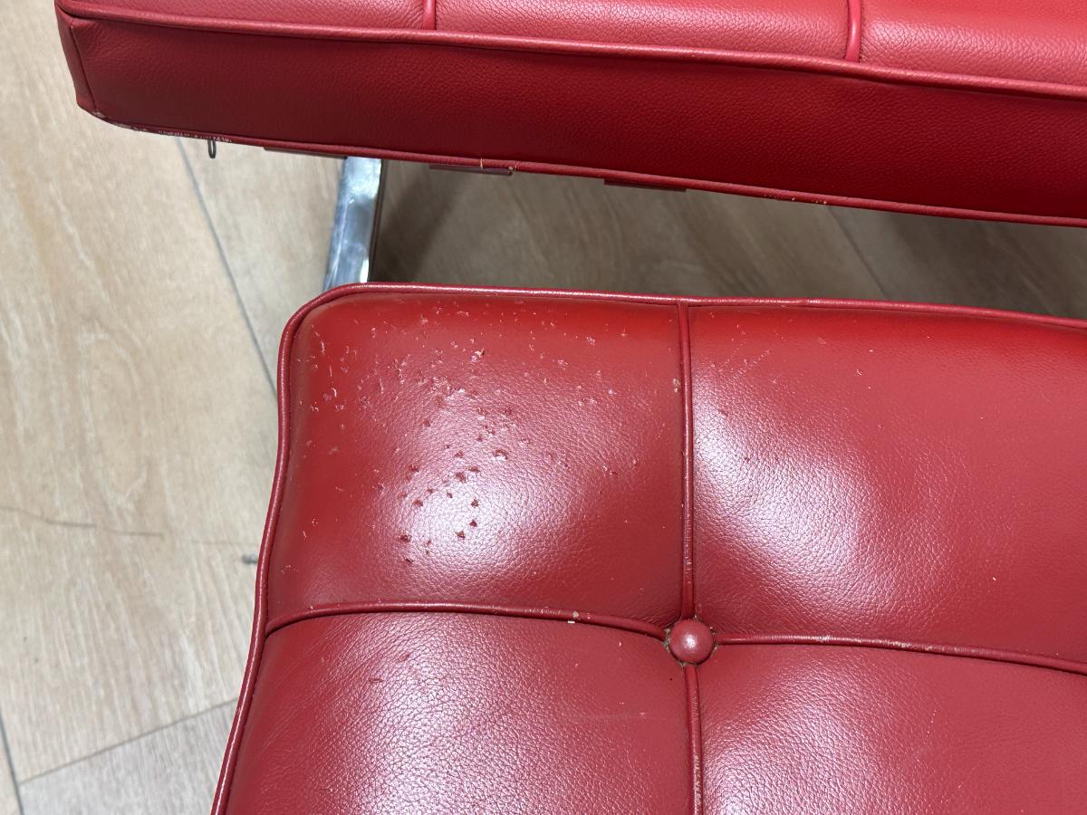 Knoll Barcelona Chair and Ottoman designed by Ludwig Mies van der Rohe