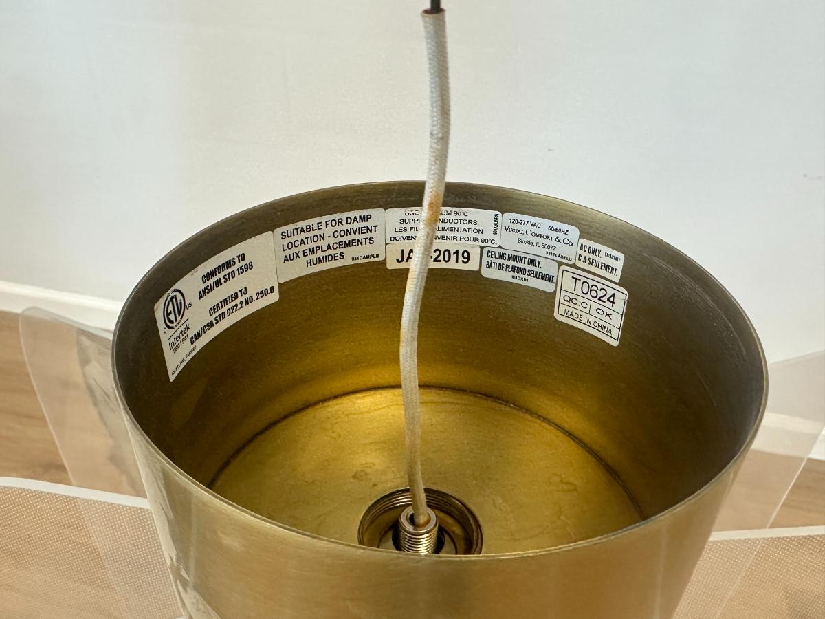 Visual Comfort Nyra 30 Chandelier in Plated Brass, 2 of 2