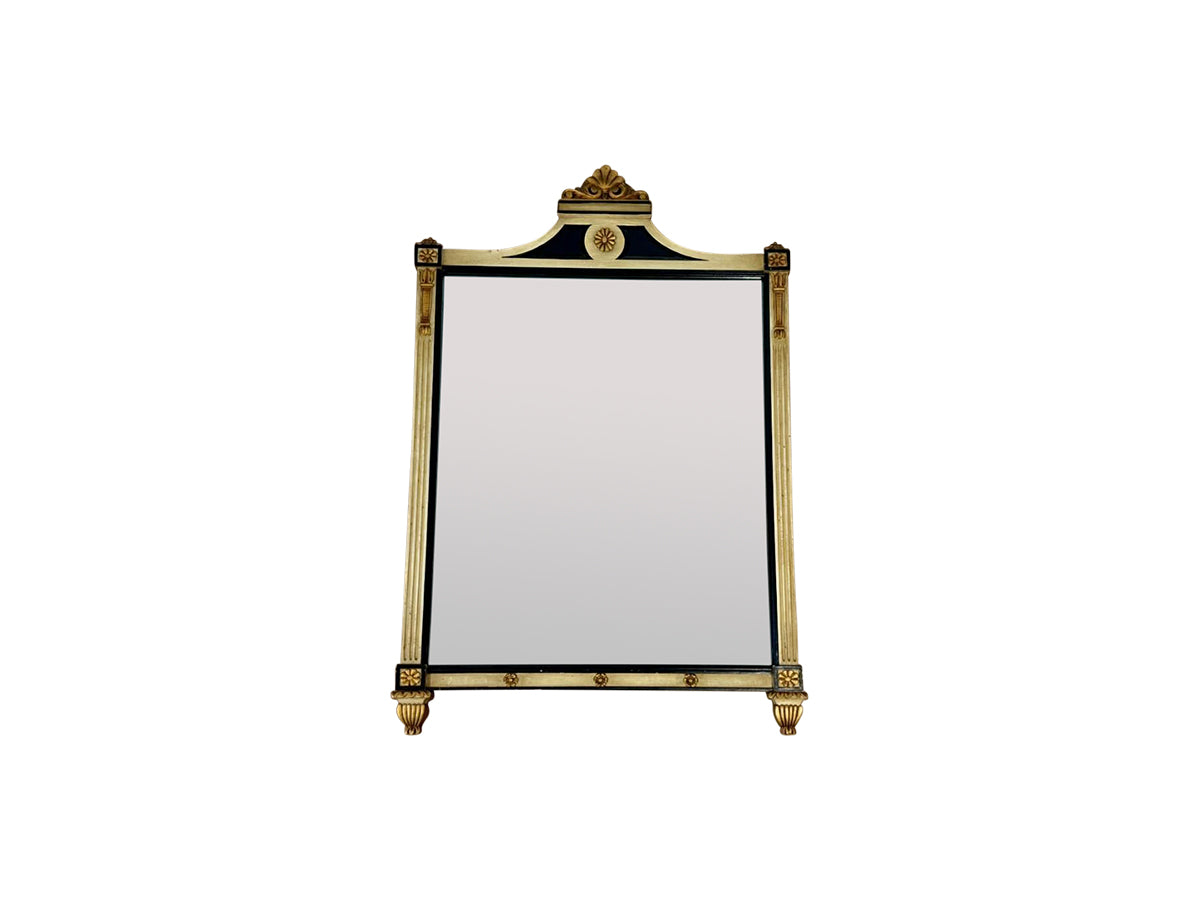 Gilded & Black Arched Mirror