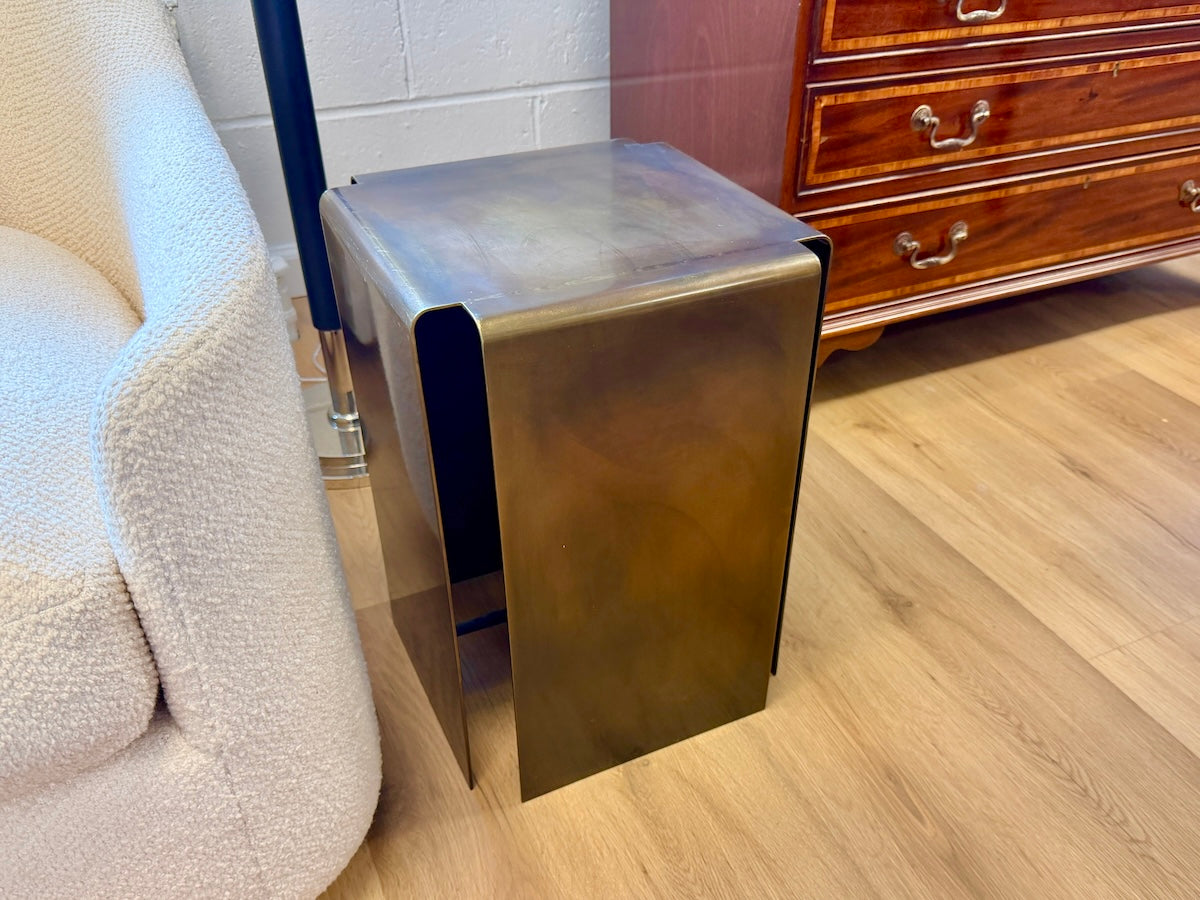 Pair of Christopher Gentner Bronze "Baltic" Side Tables