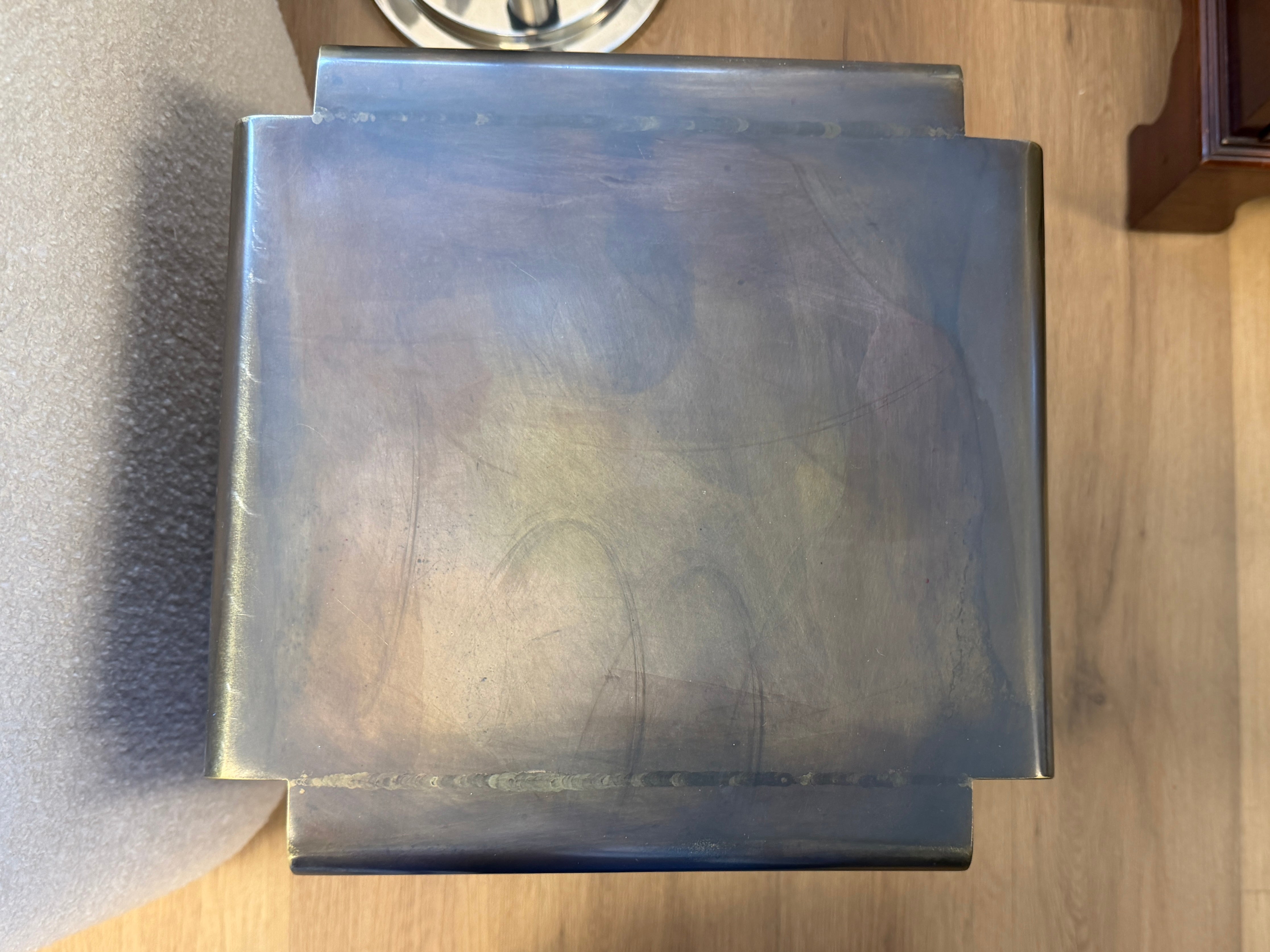 Pair of Christopher Gentner Bronze "Baltic" Side Tables