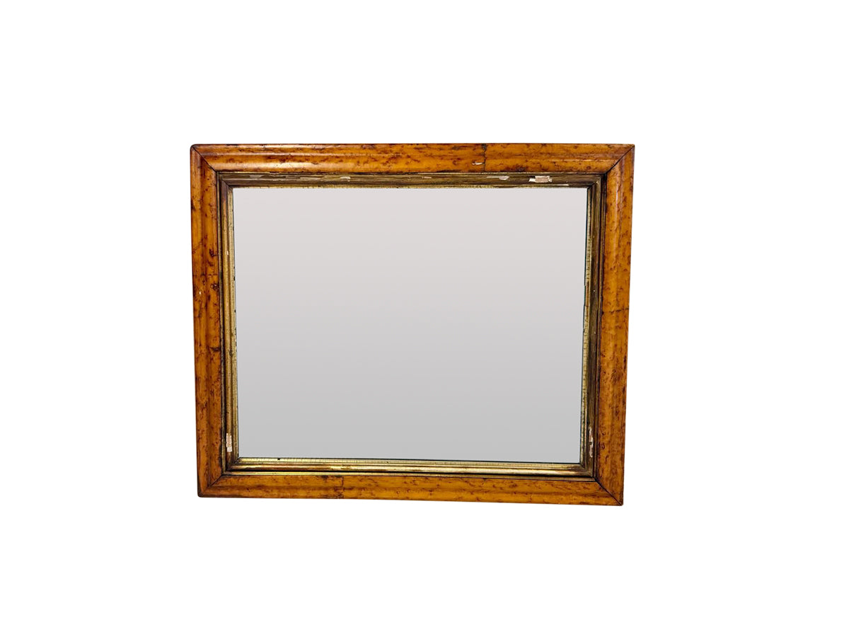 Antique Burlwood & Gilded Mirror