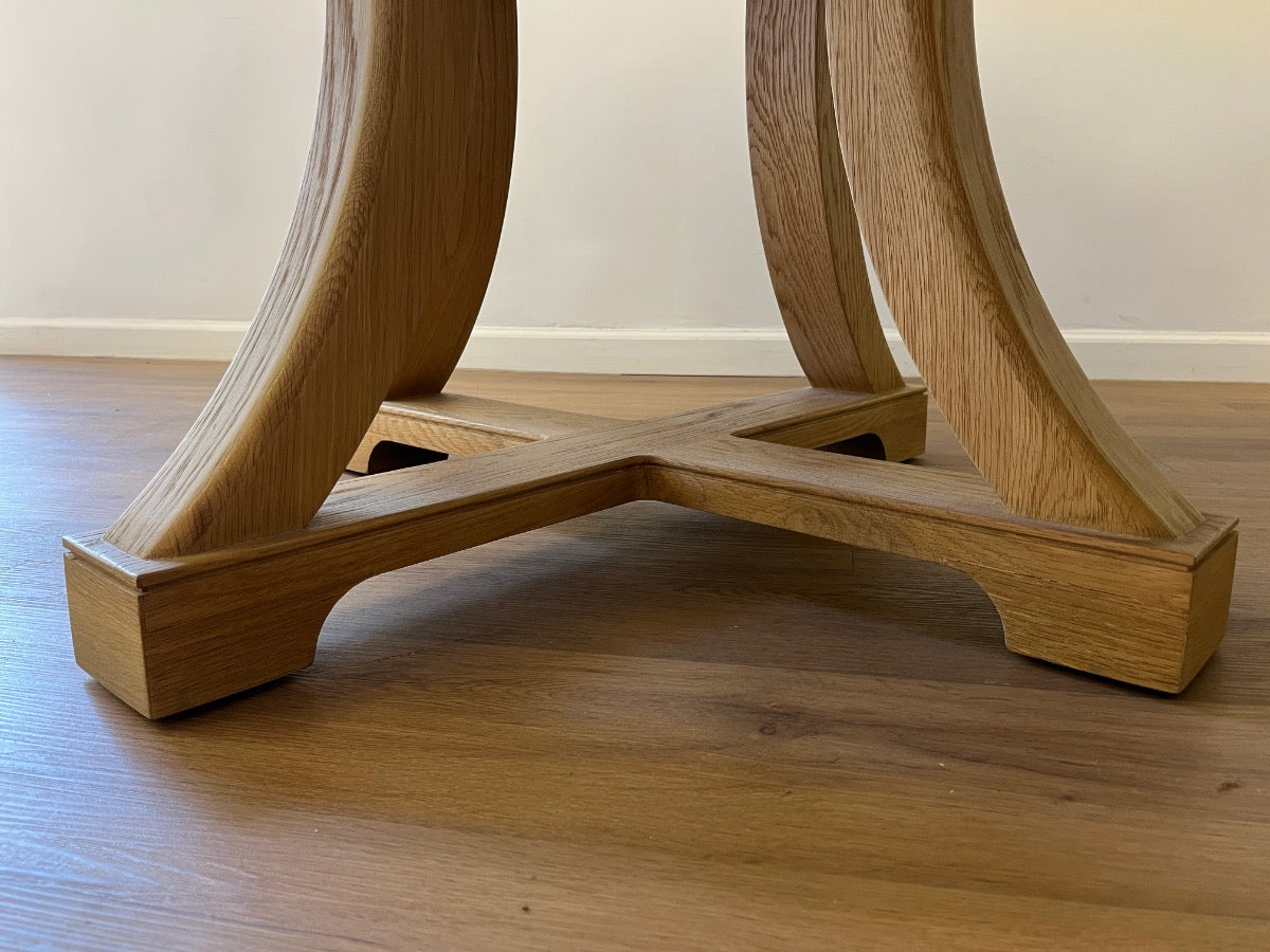 60in RH Genevieve Emperador Round Dining Table