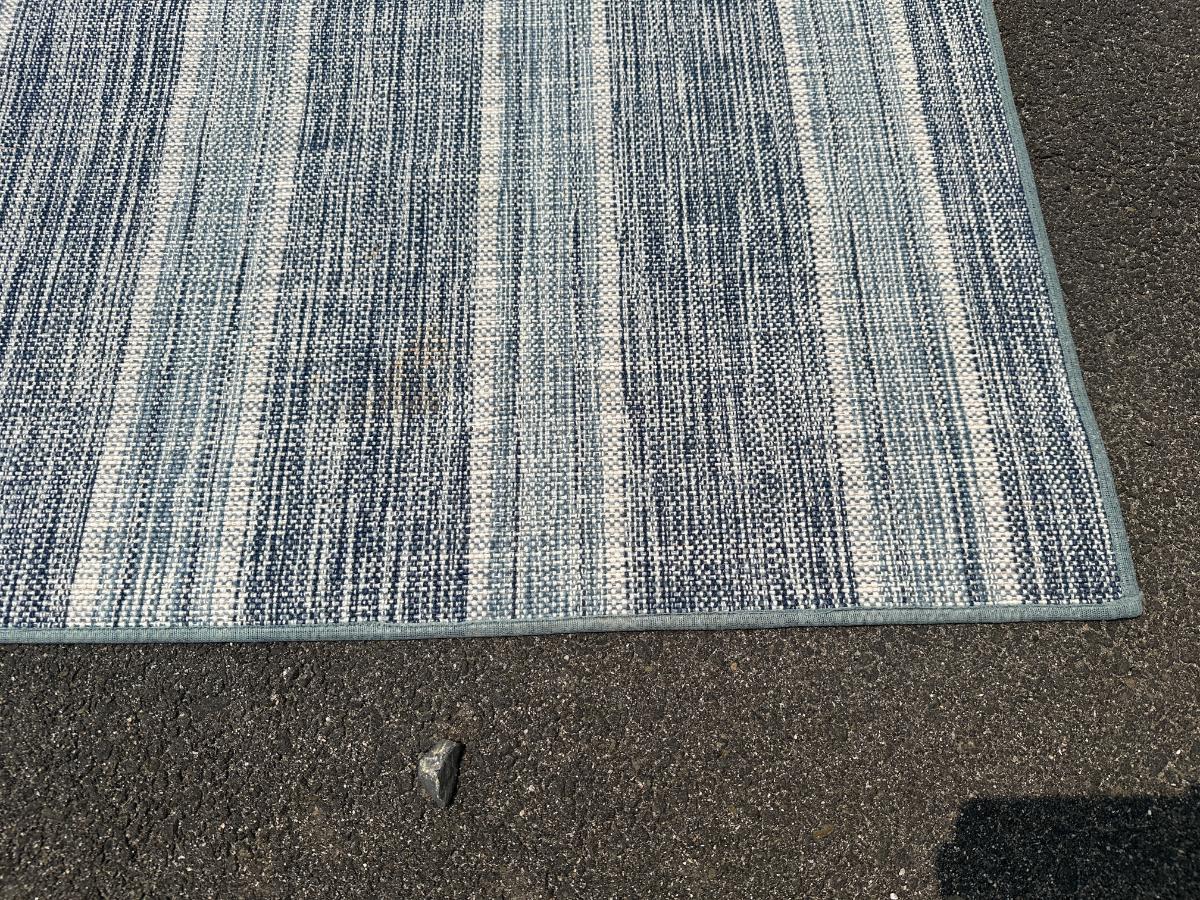 Redicut Blue Stripe Rug, 13 x 25