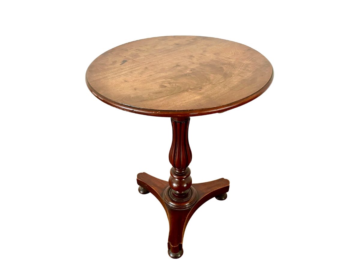 Carved Mahogany Round-Top Pedestal Table from Guild Antiques