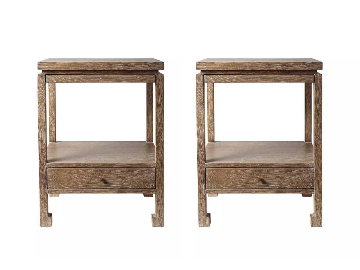 Serena & Lily Reese Cerused Nightstands, Pair
