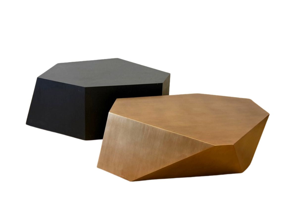 Arteriors Home Chaka Wood Ebony Gold Coffee Table