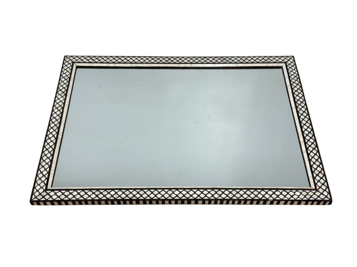 Handmade Quatrefoil Inlay Mirror