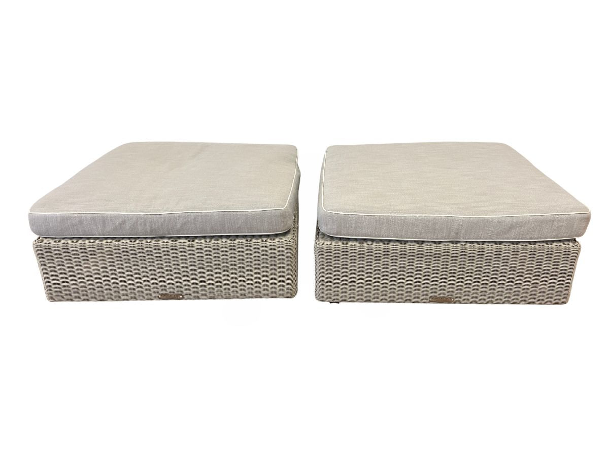 Kingsley Bate Westport Woven Ottomans, Pair