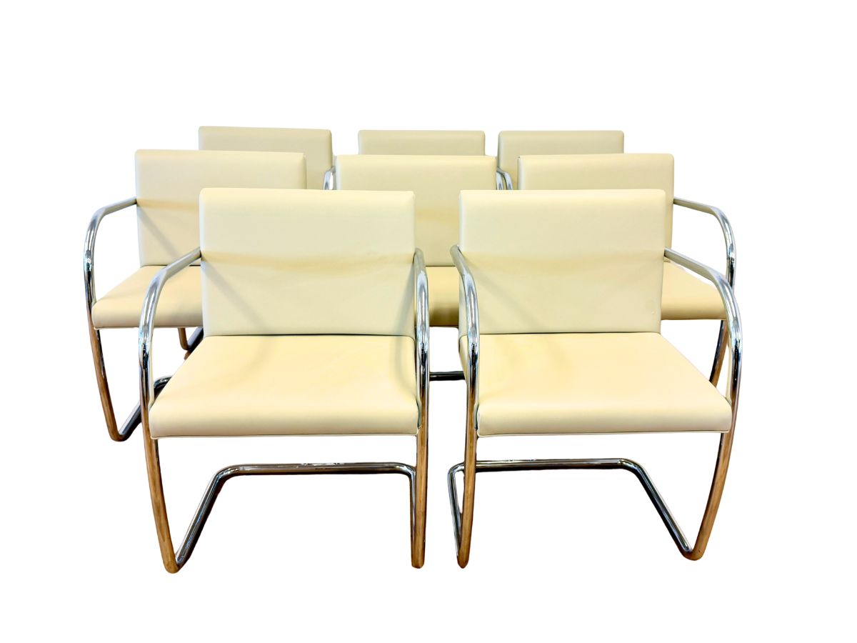 BRNO Tubular Chairs, Set of 8