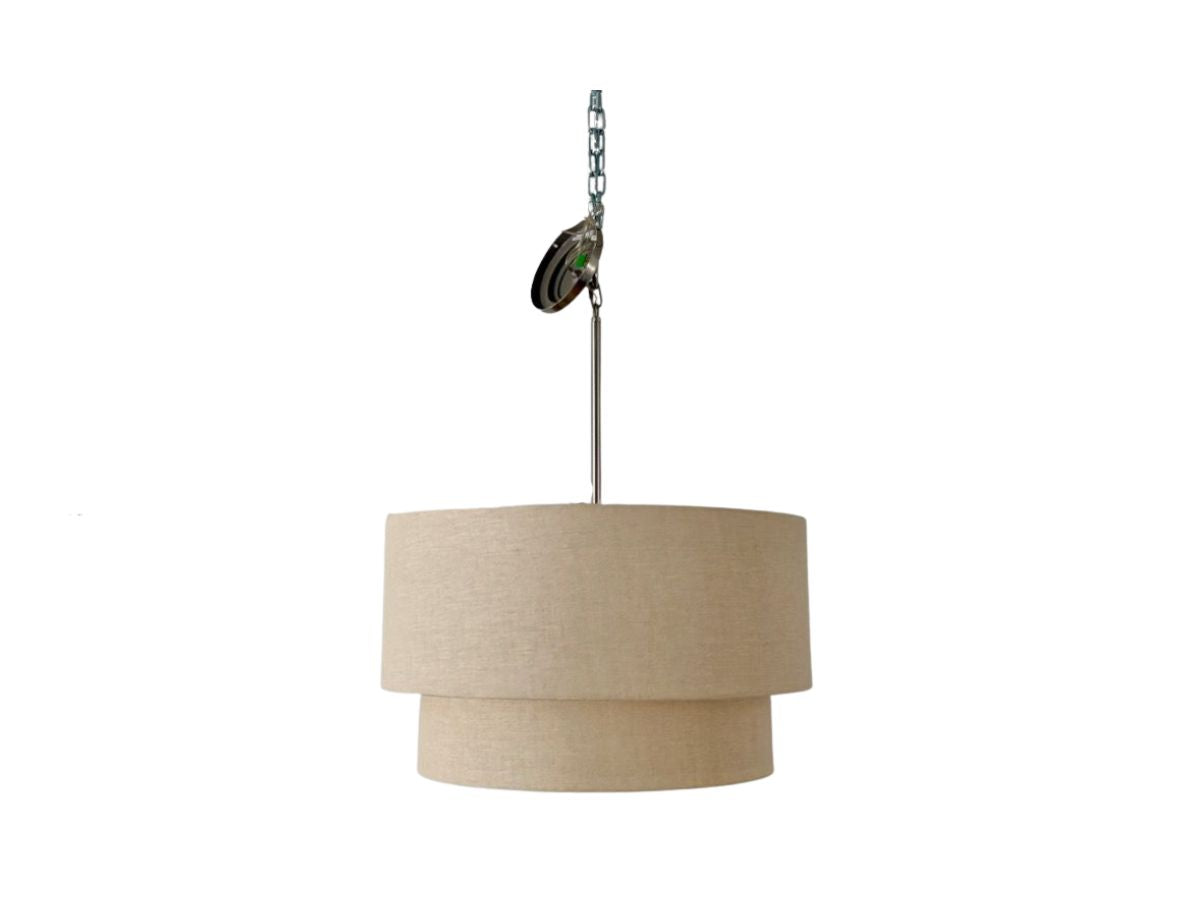 Large Contemporary Tiered Drum Pendant