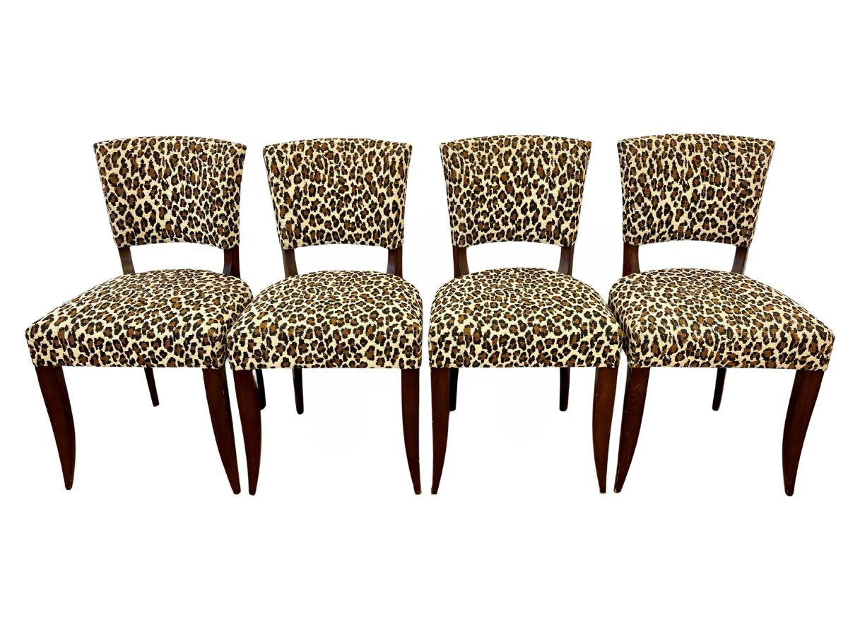 Vintage Custom Upholstered Dining Chairs, Set of 4