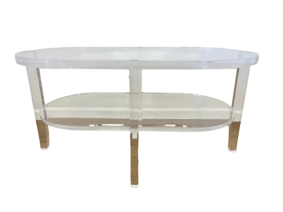 Vintage Two-Tier Lucite Coffee Table