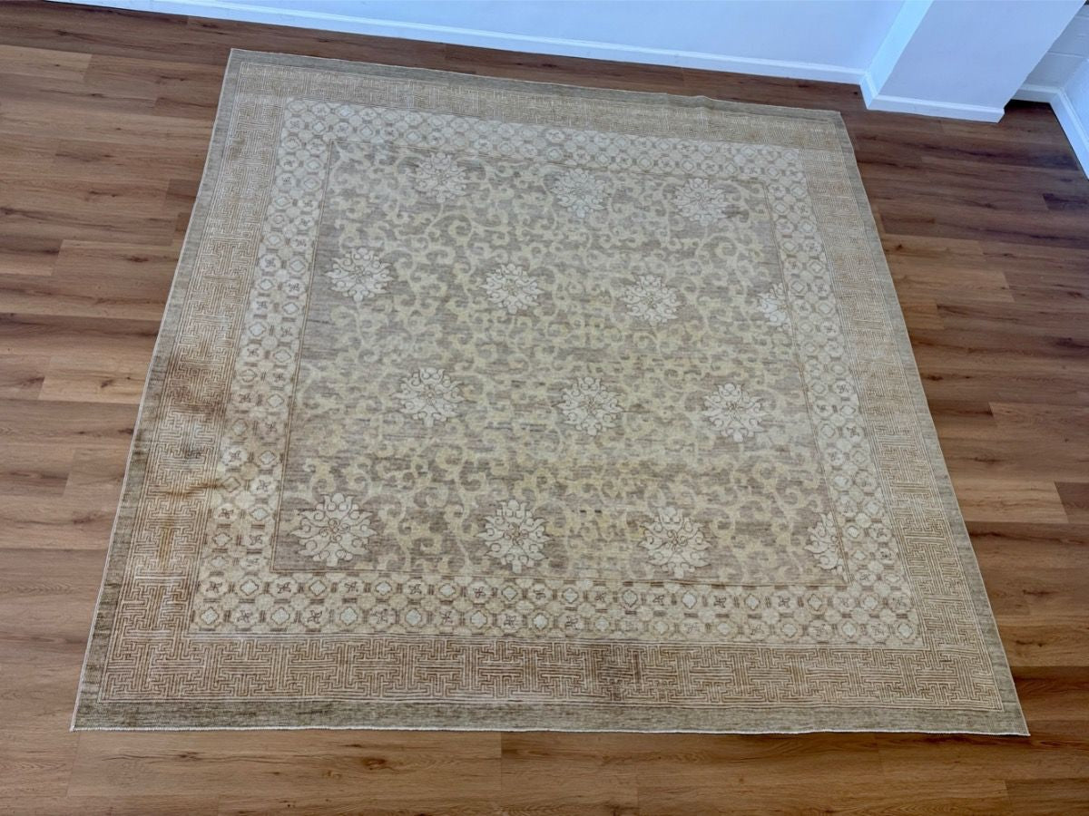 10 x 10 Hand Knotted Wool Oushak Rug