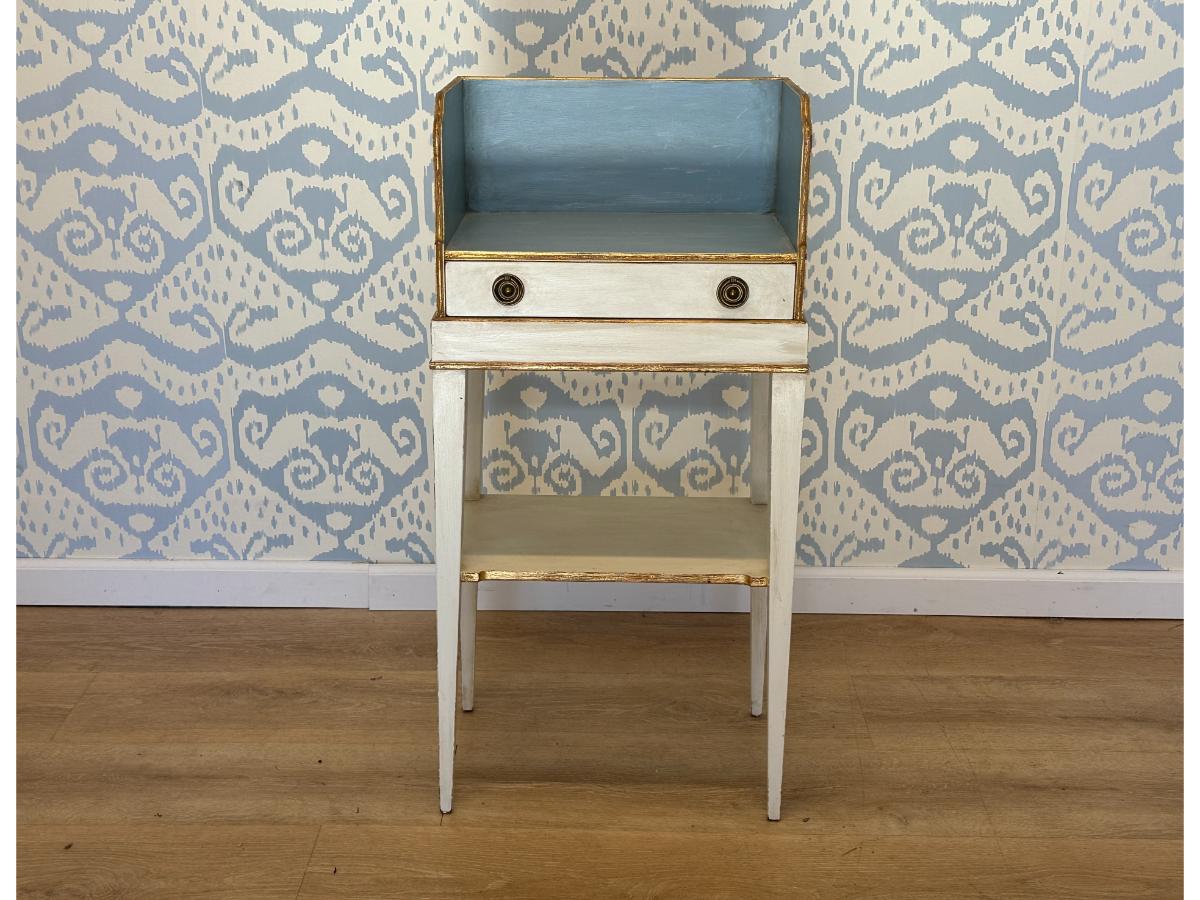 Light Blue Painted Swedish Telephone Table
