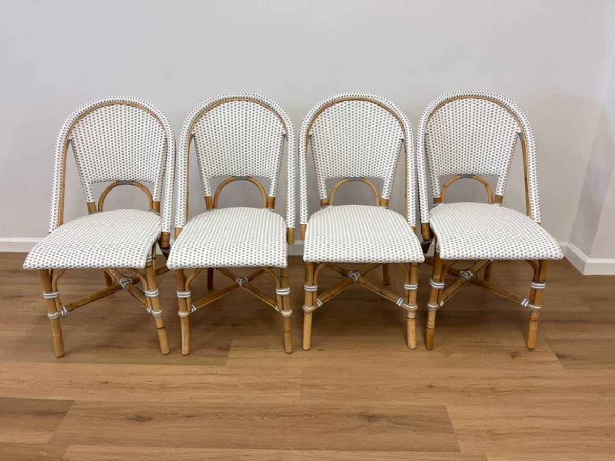 Serena & Lily Riviera Rattan Dining Chairs, Set of 4