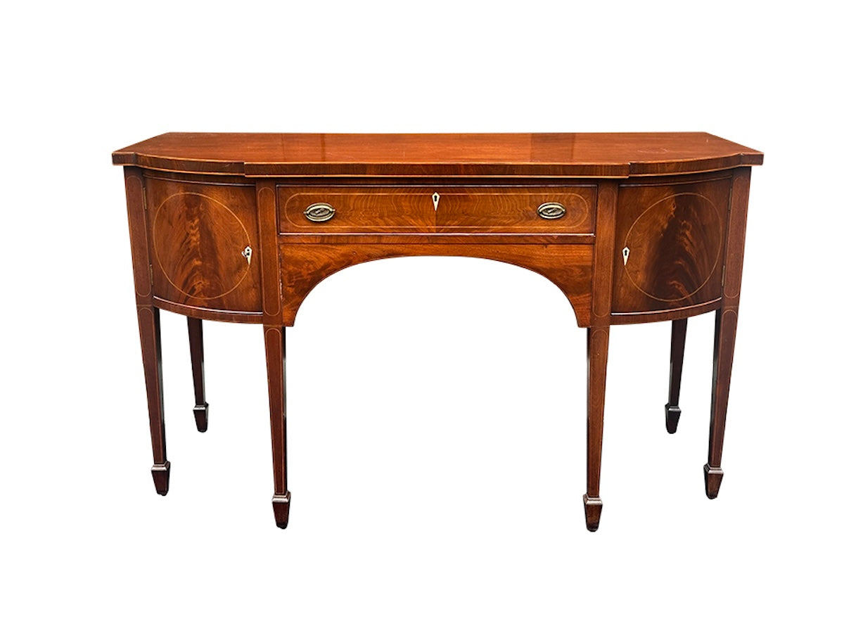 Federal Style Mahogany Sideboard with Ivory Keyhole Escutcheons, Circa 1790