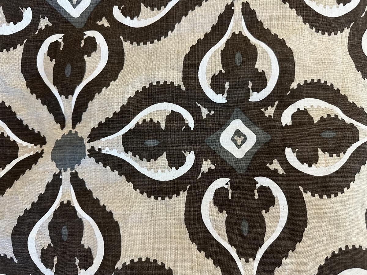 Sister Parish Burma Upholstered Queen Headboard & Coordinating Bedskirt